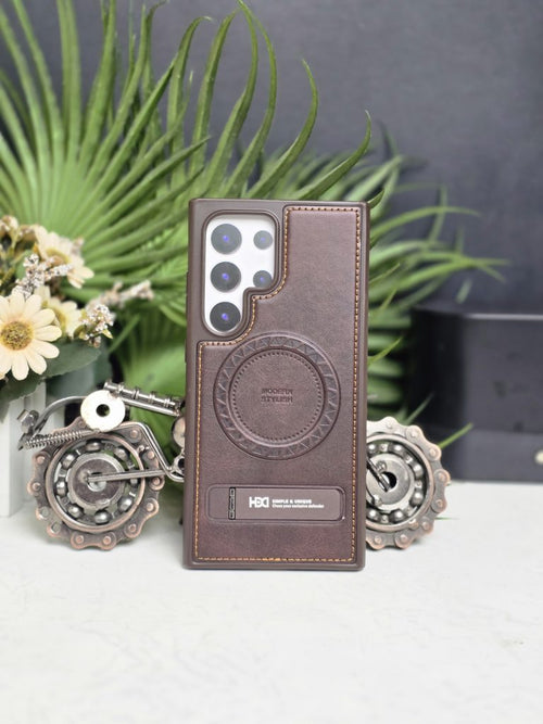 Leather Magsafe Stand Case Samsung