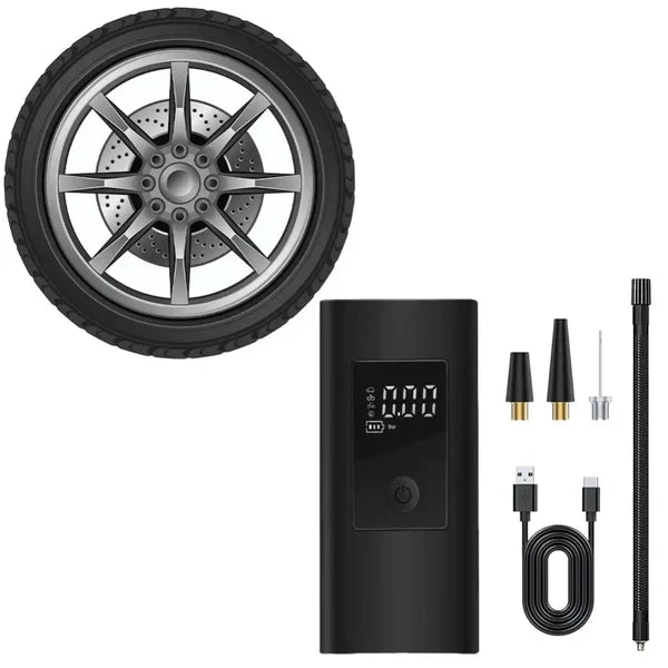🚗⚡ 2-in-1 Wireless Air Compressor | Rechargeable Portable Tire Inflator