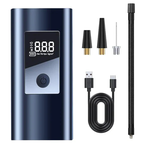 🚗⚡ 2-in-1 Wireless Air Compressor | Rechargeable Portable Tire Inflator