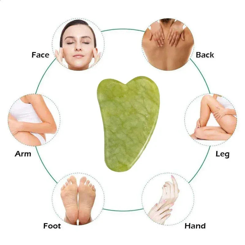 3 Piece Jade Rollers Set with Gua Sha