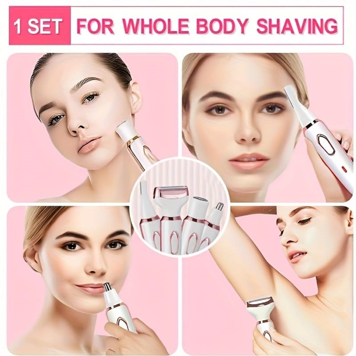 💕🪒 4-in-1 Women’s Electric Razor | Smooth & Gentle Shaving