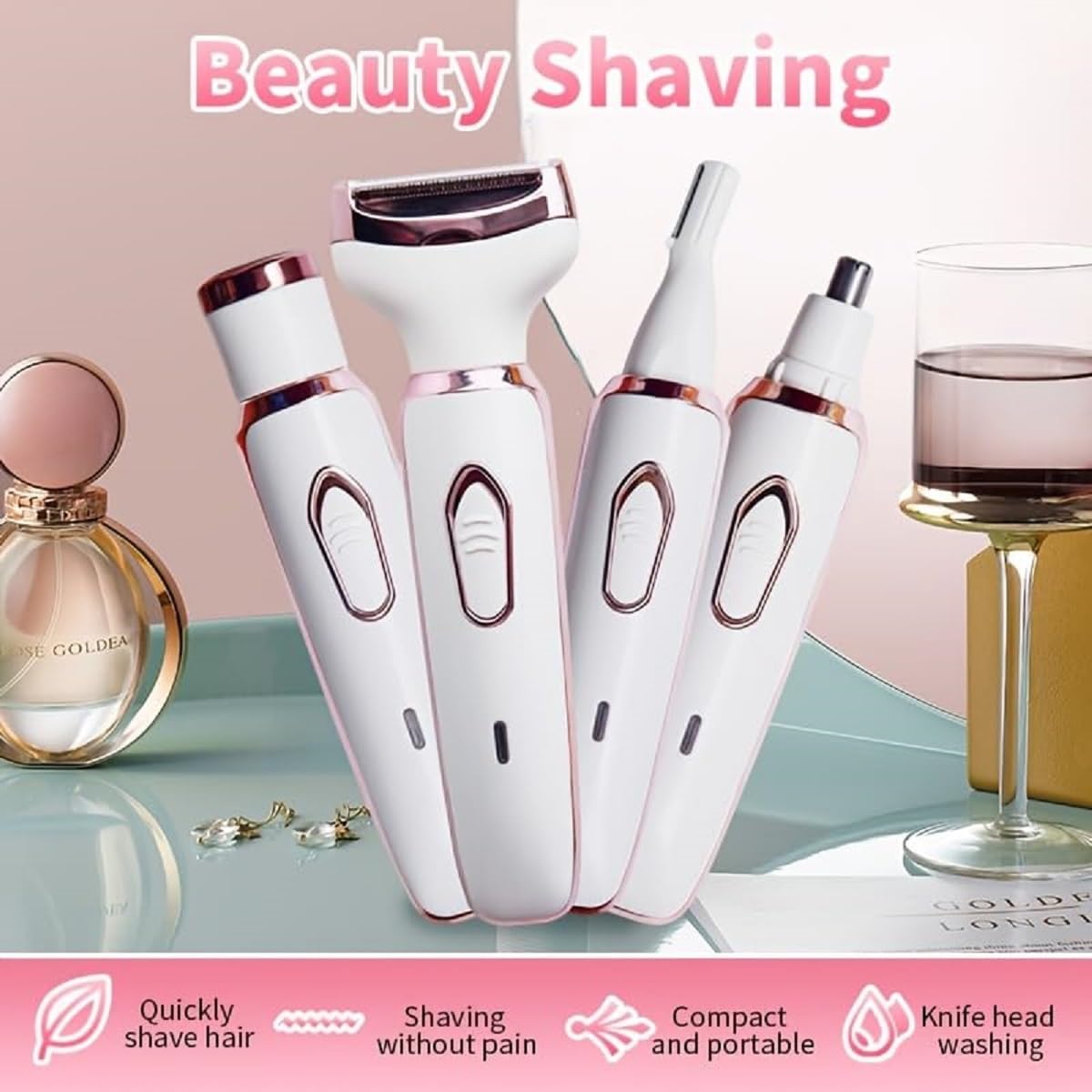 💕🪒 4-in-1 Women’s Electric Razor | Smooth & Gentle Shaving
