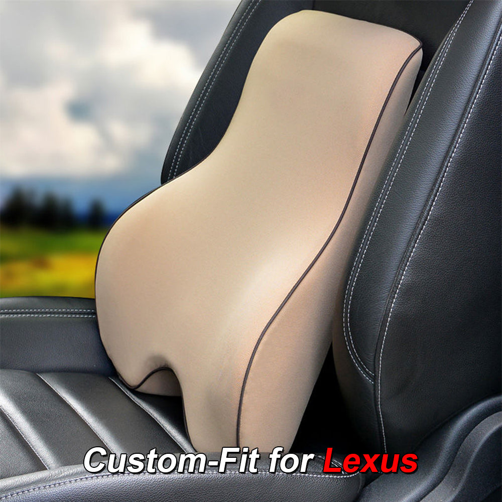 Lumbar Support Cushion for Car and Headrest Neck Pillow Kit, Custom-Fit For Lexus, Ergonomically Design for Car Seat, Car Accessories DLFJ254