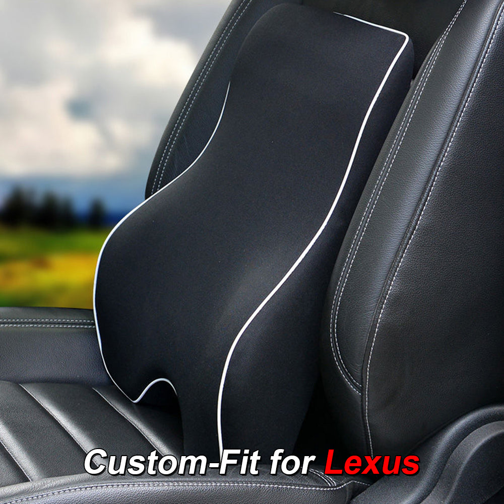Lumbar Support Cushion for Car and Headrest Neck Pillow Kit, Custom-Fit For Lexus, Ergonomically Design for Car Seat, Car Accessories DLFJ254