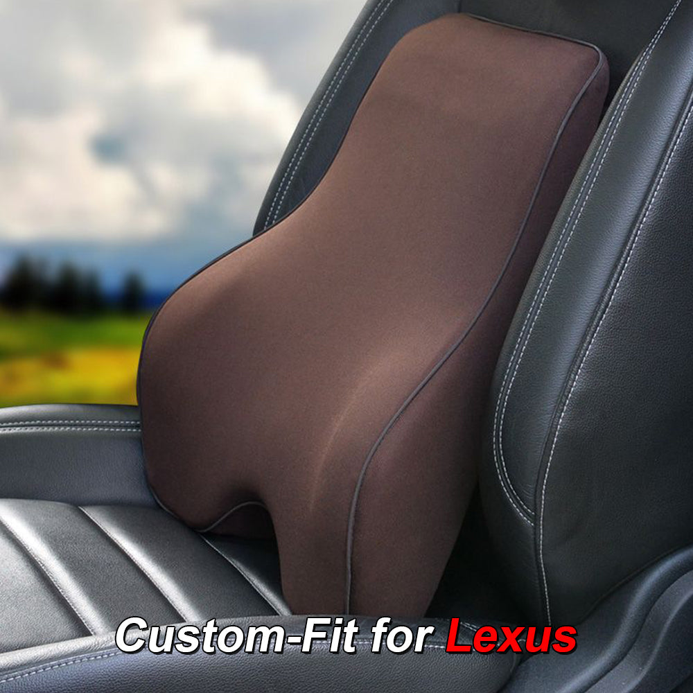 Lumbar Support Cushion for Car and Headrest Neck Pillow Kit, Custom-Fit For Lexus, Ergonomically Design for Car Seat, Car Accessories DLFJ254