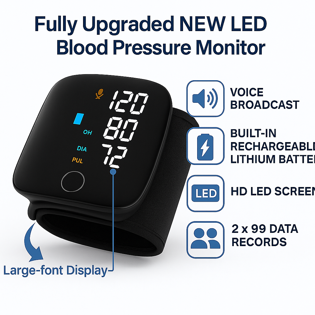 ORGINAL Rechargeable Digital Wrist Blood Pressure Monitors