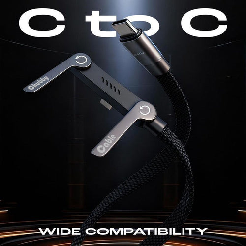 ChubbyCable StandLite™-  65W Braided Fast Charge Cable With Built-in Phone Stand