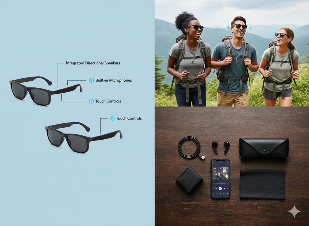 🕶️🔊 Smart Audio Sunglasses | Music & Calls, Hands-Free