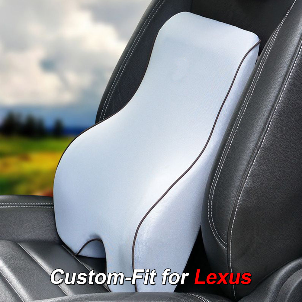 Lumbar Support Cushion for Car and Headrest Neck Pillow Kit, Custom-Fit For Lexus, Ergonomically Design for Car Seat, Car Accessories DLFJ254