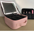 ✨💄 Portable LED Makeup Storage Case | Large Cosmetic Organizer with Mirror