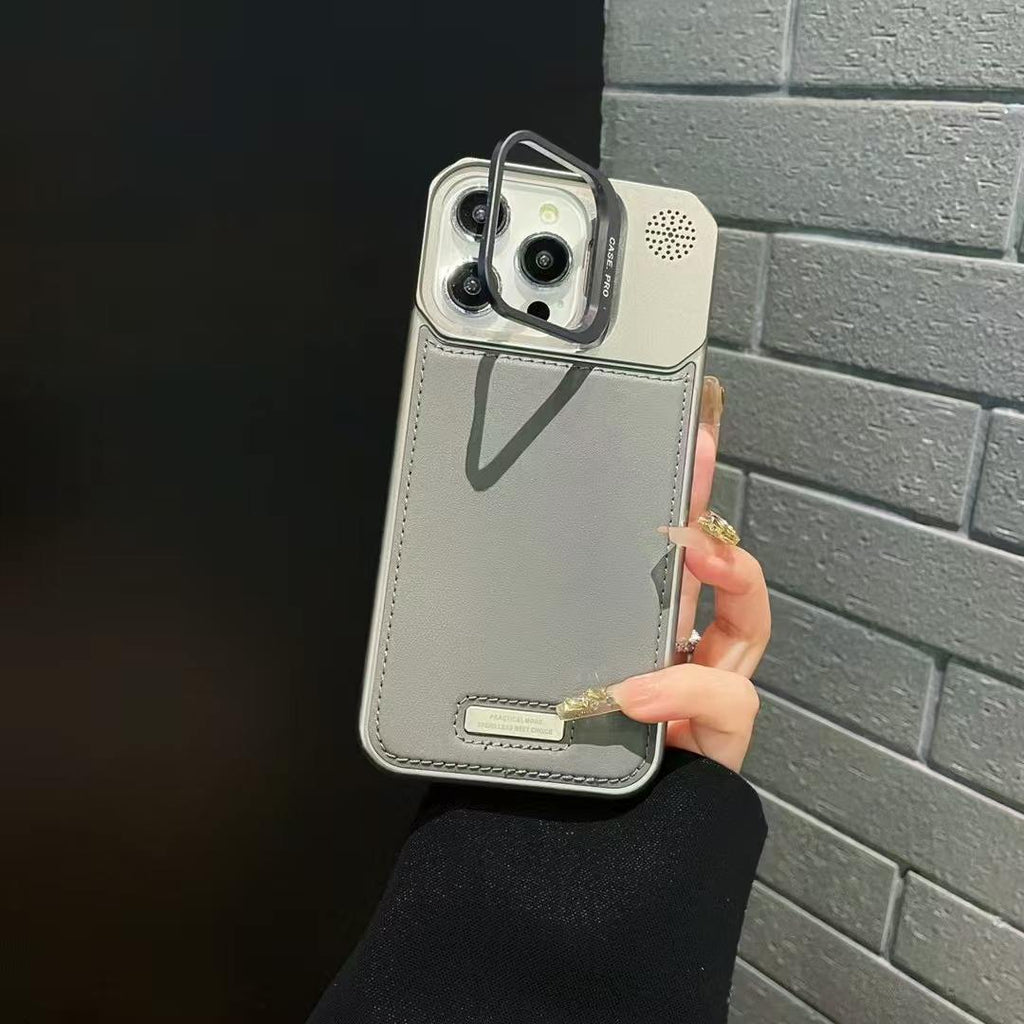✨🧲 Premium Leather iPhone Case | Anti-Fall Magnetic MagSafe Cover