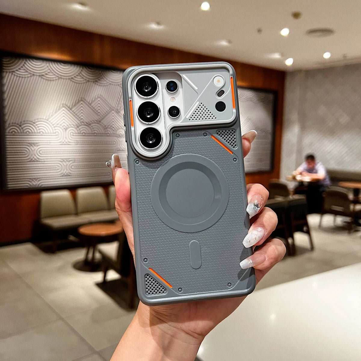🤖✨ Luxury Mecha Style Samsung Case | Matte Magnetic Protective Cover