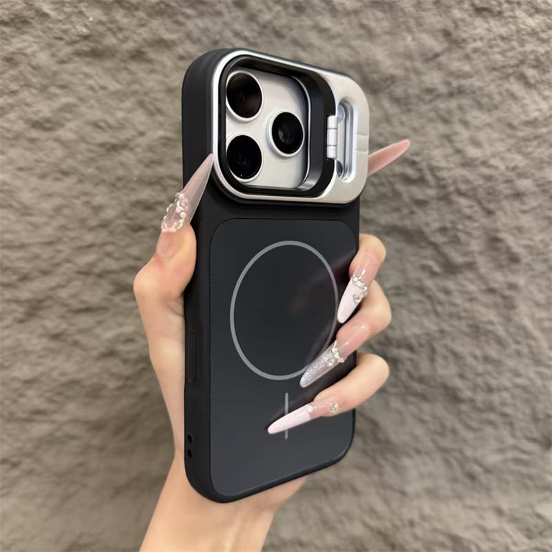 📱✨ Lens Bracket iPhone Case | Magnetic Protective Cover