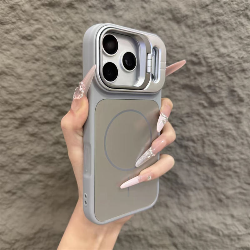 📱✨ Lens Bracket iPhone Case | Magnetic Protective Cover