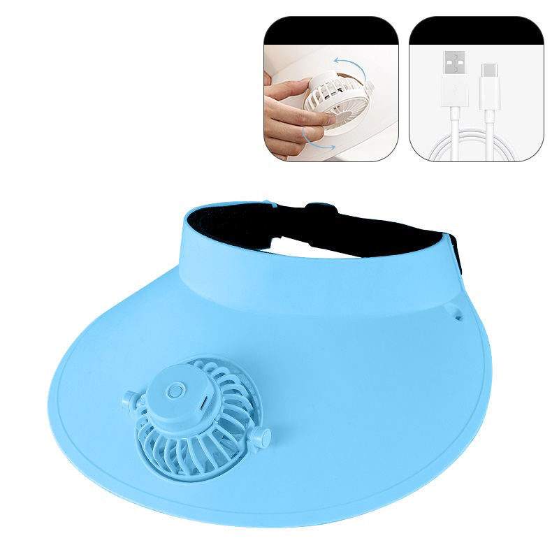 🔋💨 Summer Fan Hat | Portable Outdoor Heat Protection Cap