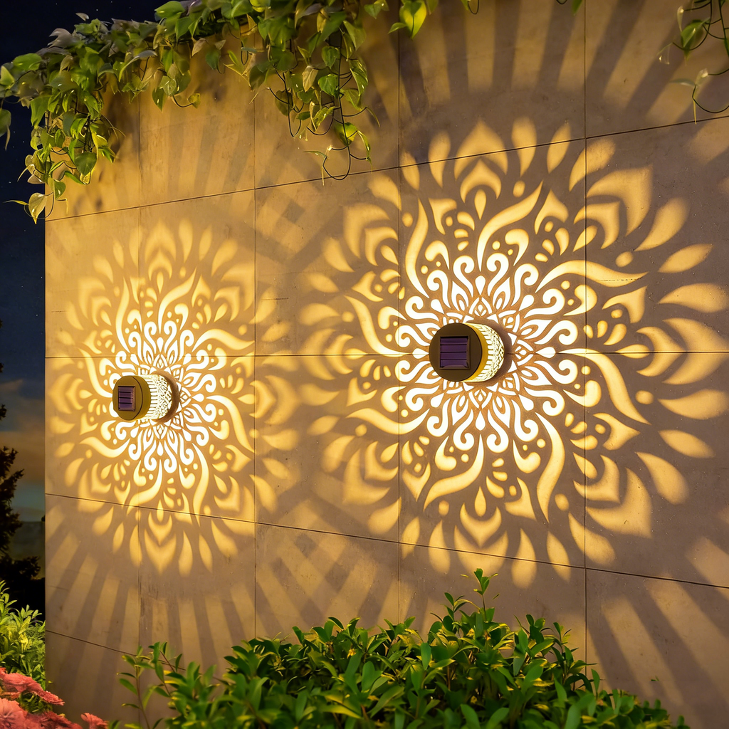 🌙✨ Mandala Waterproof Wall Lamp | Intelligent Light Sensor Outdoor Light