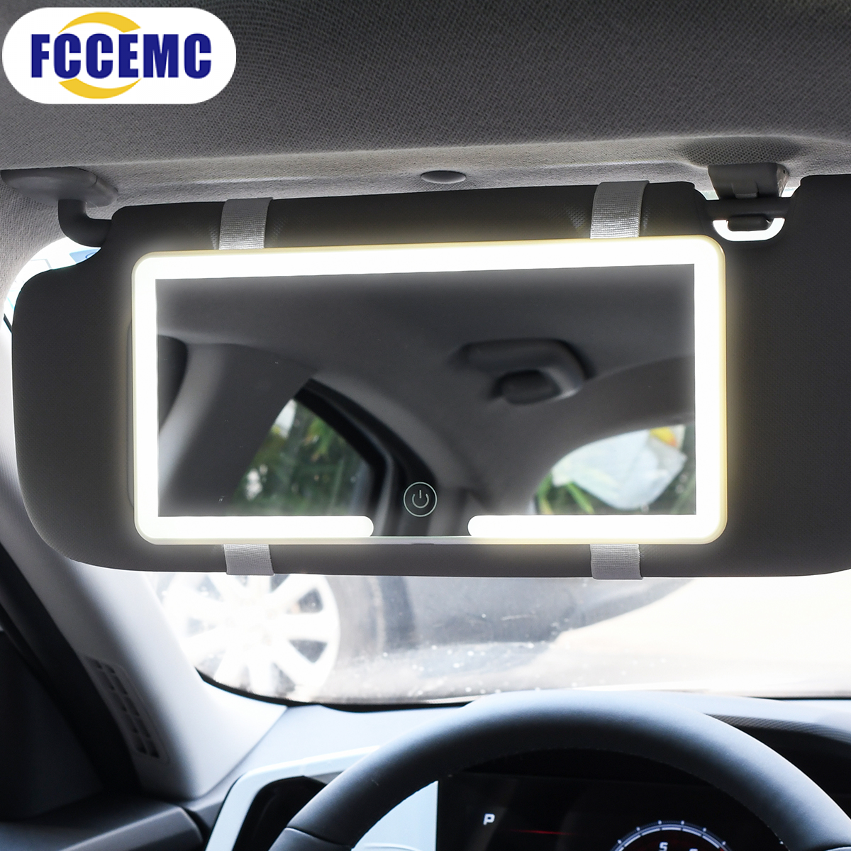 💄🚘 Car Makeup Mirror with LED Lights | Touch Control & Adjustable Brightness