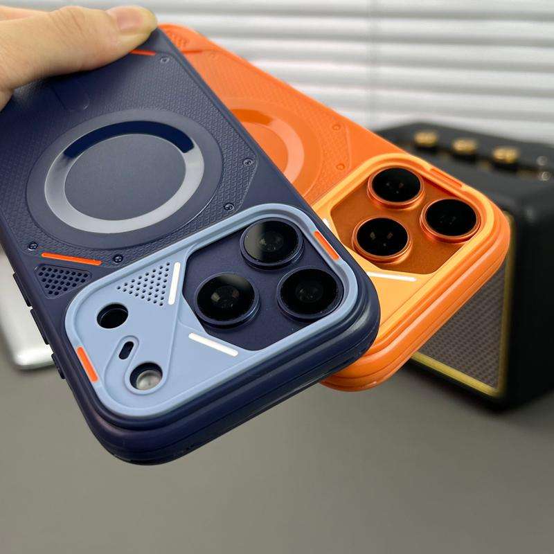 🤖✨ Luxury Mecha Style Matte iPhone Case | Magnetic Protective Cover