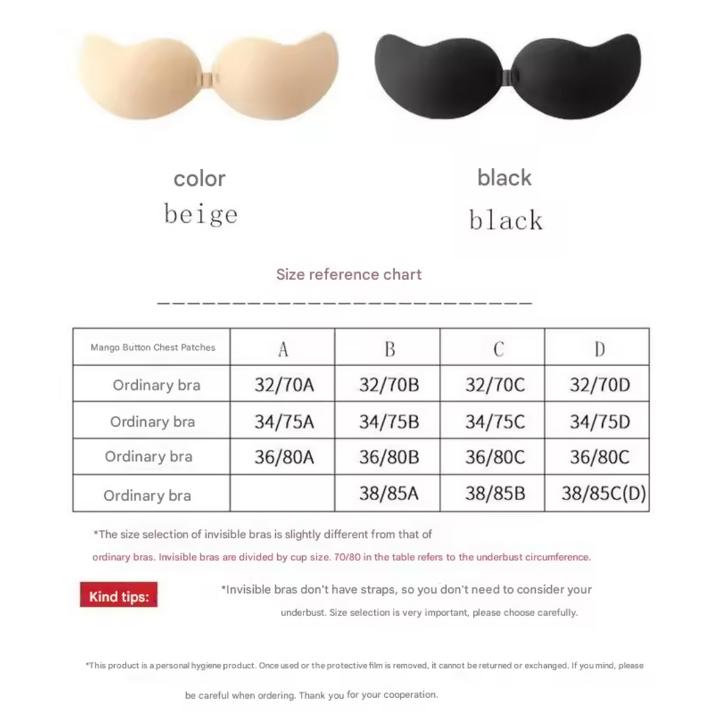 👙✨ Invisible Adhesive Push-Up Bra | Strapless Lift Support