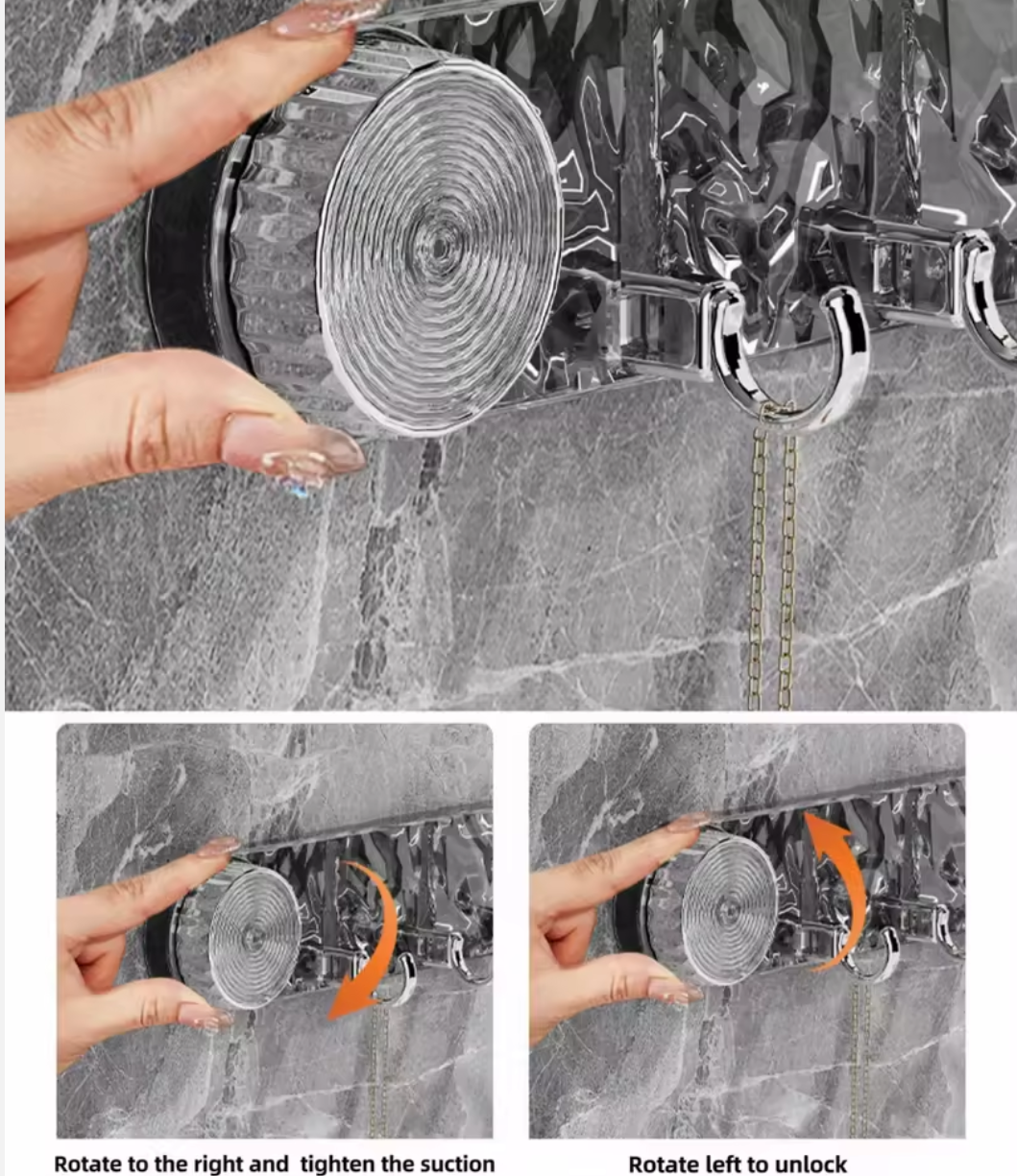 ✨🪝 No-Punch Wall Hook | Strong Suction Bathroom Hook