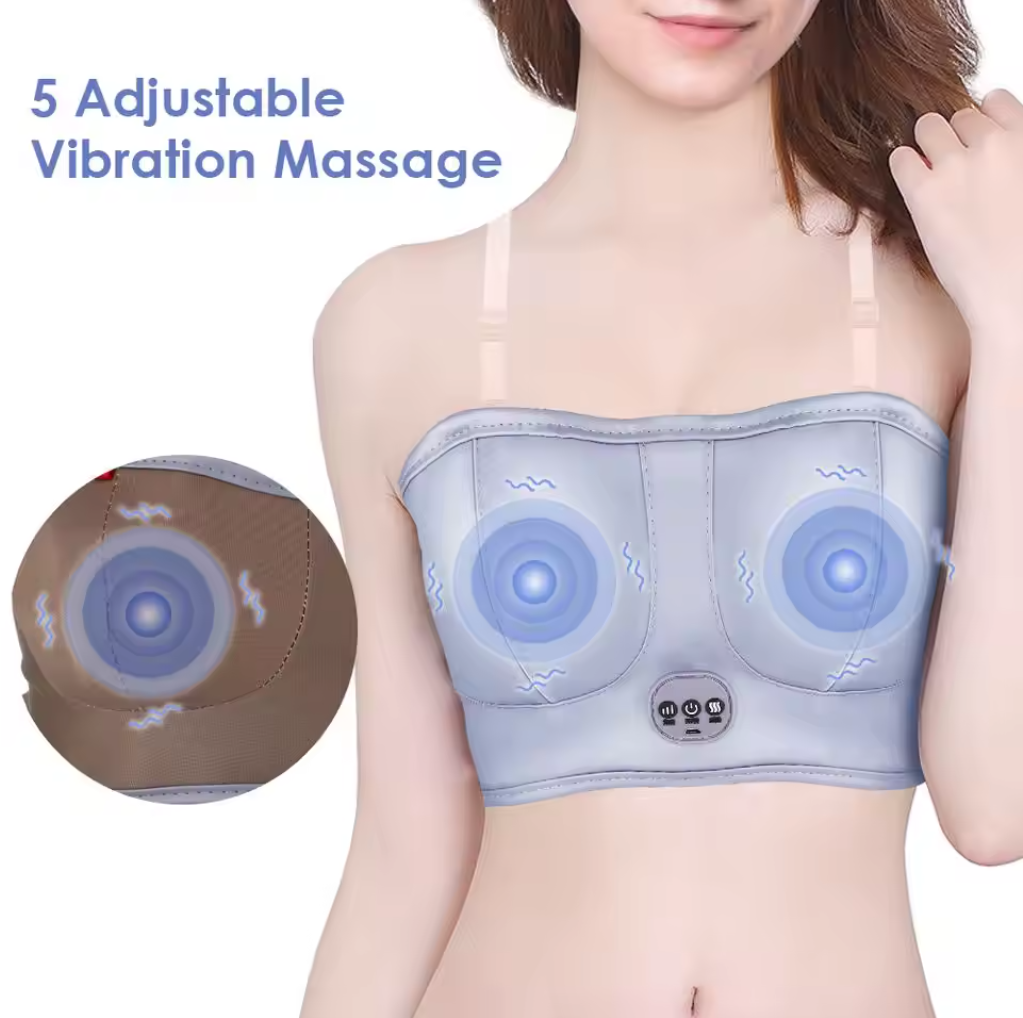 💖✨ Breast Enhancement Vibration Bra | Comfortable Lift Support