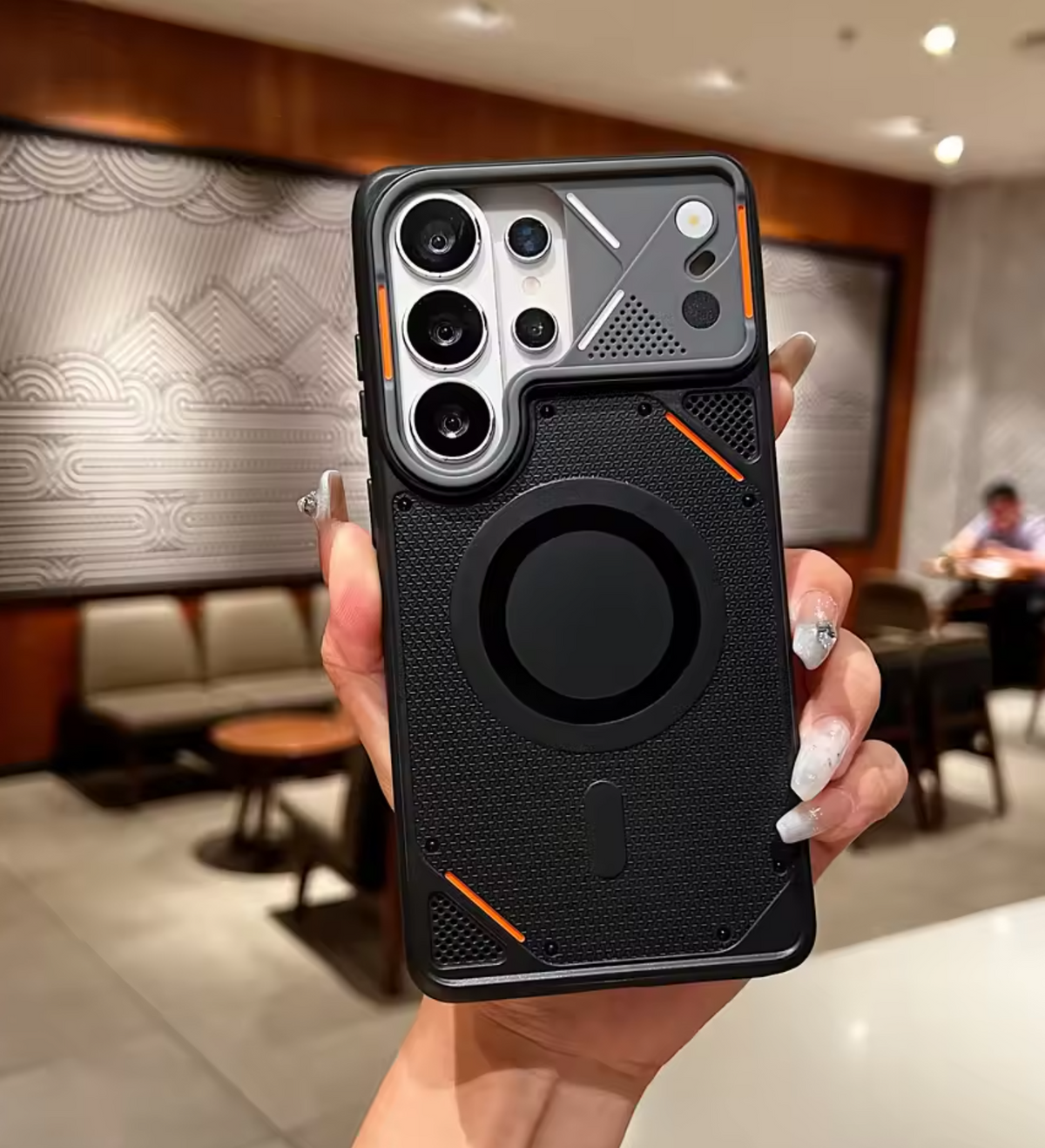 🤖✨ Luxury Mecha Style Samsung Case | Matte Magnetic Protective Cover