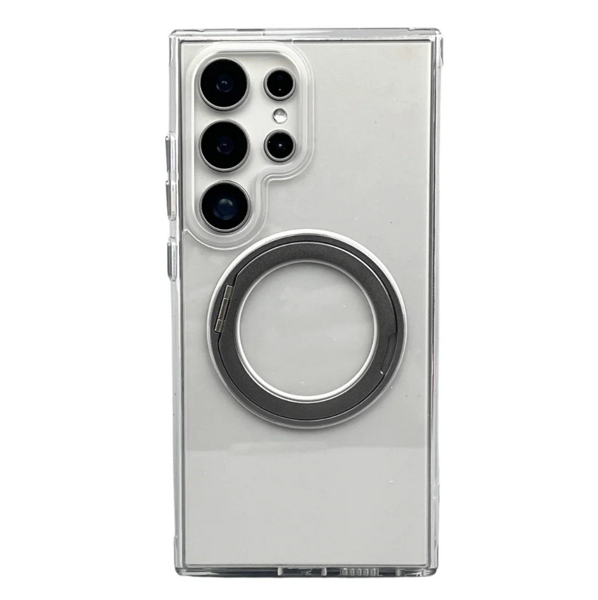 🧲💎 360° Clear Samsung Galaxy Case | Magnetic Cover with Phone Stand