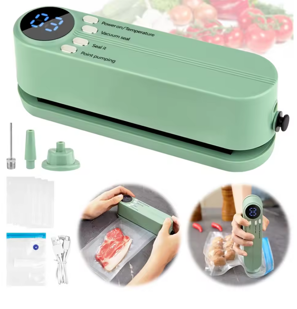 🔥🍱 Portable Food Vacuum Sealer | Wet/Dry 3-in-1 USB Powered