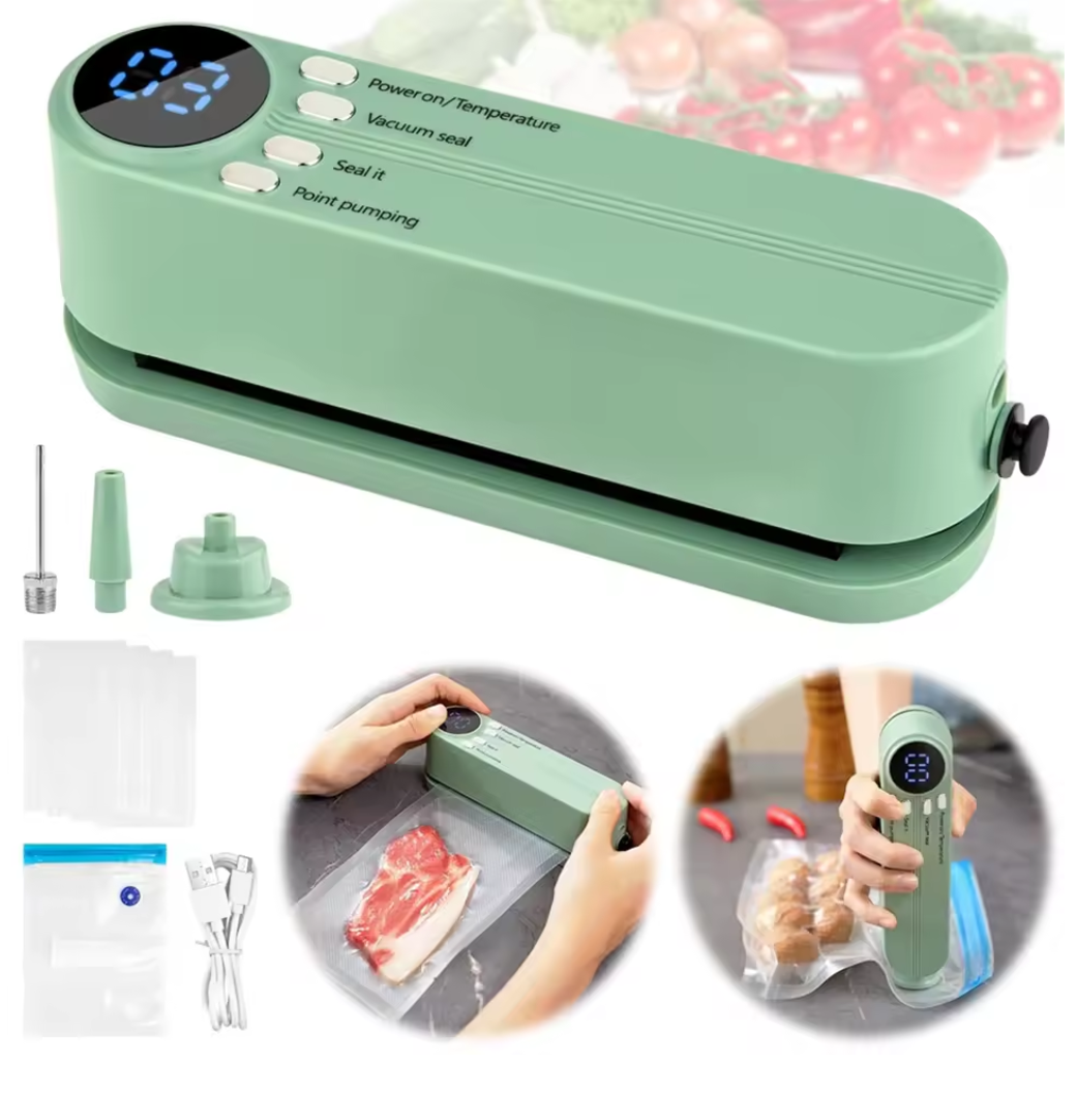 🔥🍱 Portable Food Vacuum Sealer | Wet/Dry 3-in-1 USB Powered