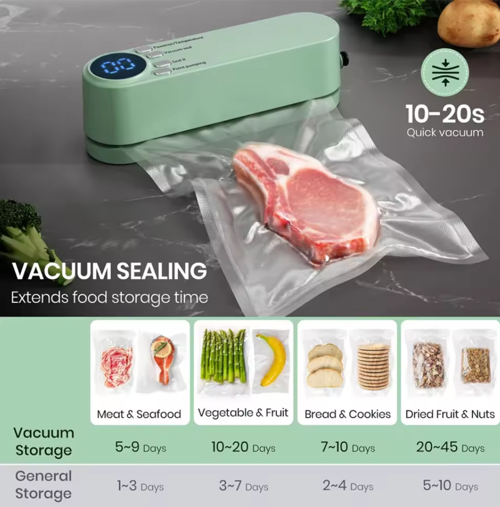 🔥🍱 Portable Food Vacuum Sealer | Wet/Dry 3-in-1 USB Powered