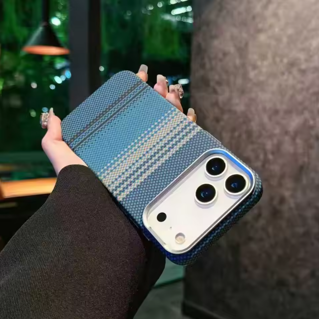 ✨📱 Woven Fabric iPhone Case | Trendy Multicolor Design