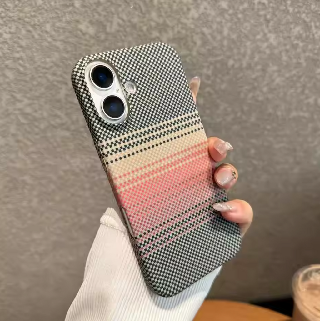 ✨📱 Woven Fabric iPhone Case | Trendy Multicolor Design