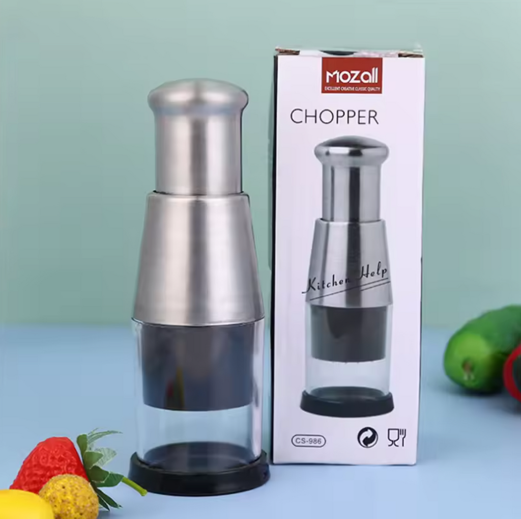 🔥🥕 Multi-Use Veggie Chopper | Stainless Steel Press Cutter