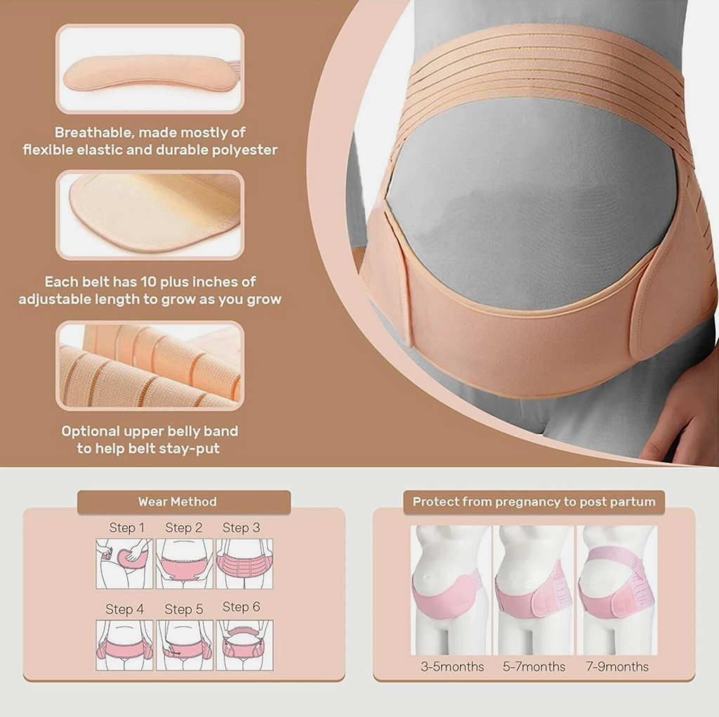 🌟🤱 Comfortable Pregnancy Belt | Adjustable & Breathable