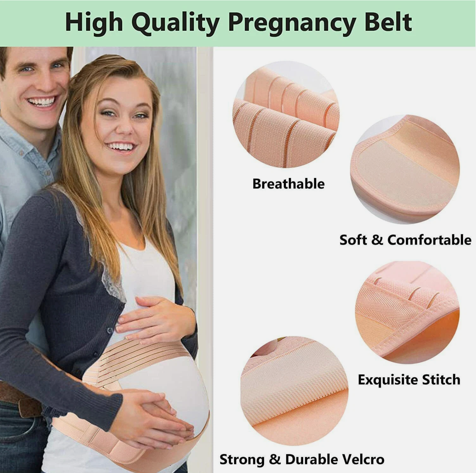 🌟🤱 Comfortable Pregnancy Belt | Adjustable & Breathable