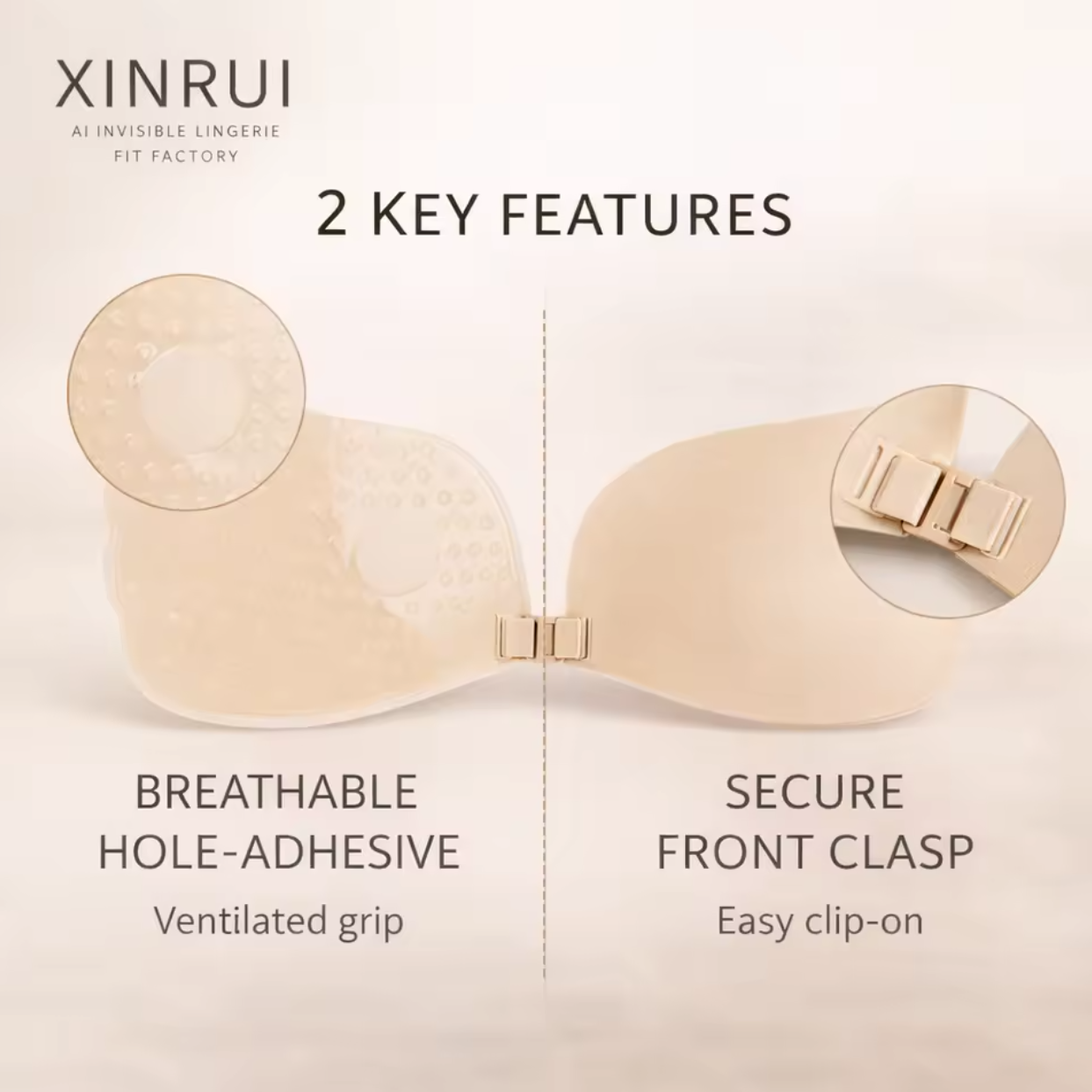 👙✨ Invisible Adhesive Push-Up Bra | Strapless Lift Support