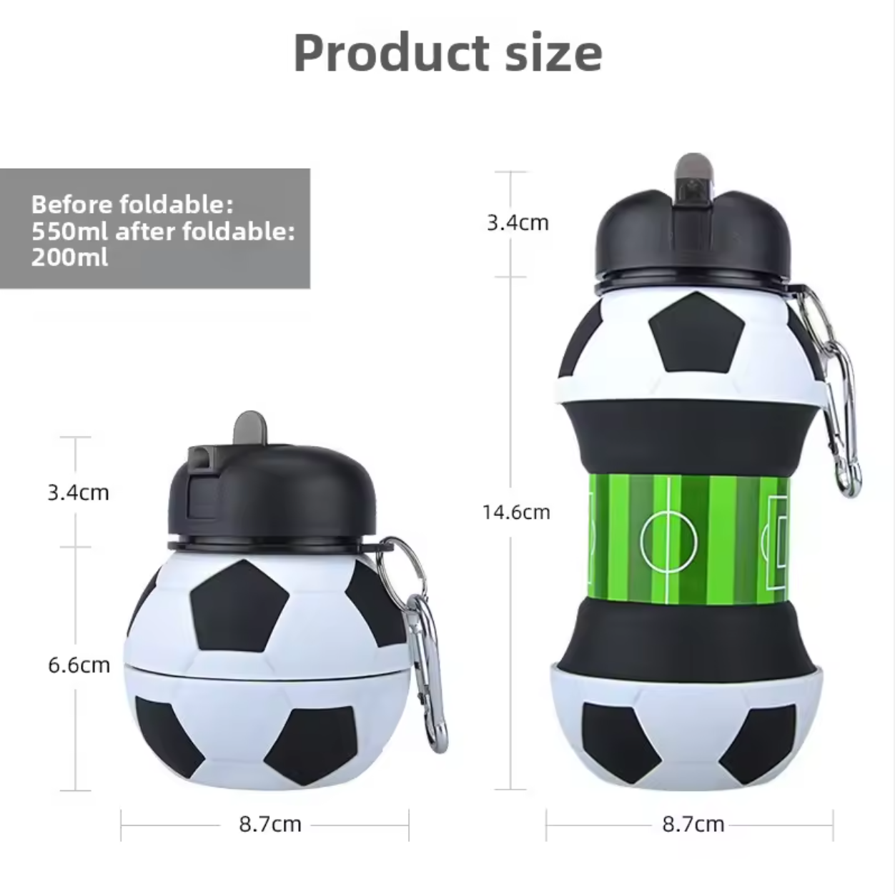 🏃‍♂️💧 Foldable Sports Water Bottle | Lightweight Silicone Design