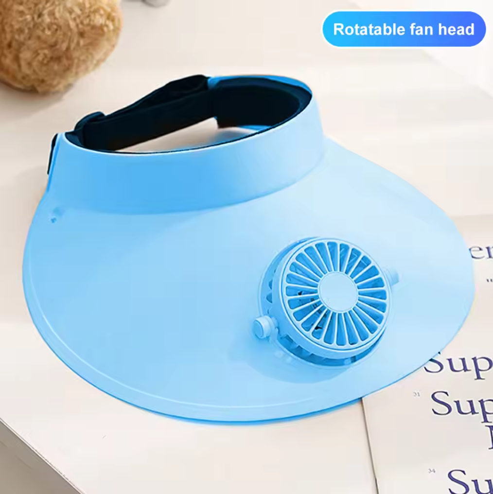 🔋💨 Summer Fan Hat | Portable Outdoor Heat Protection Cap