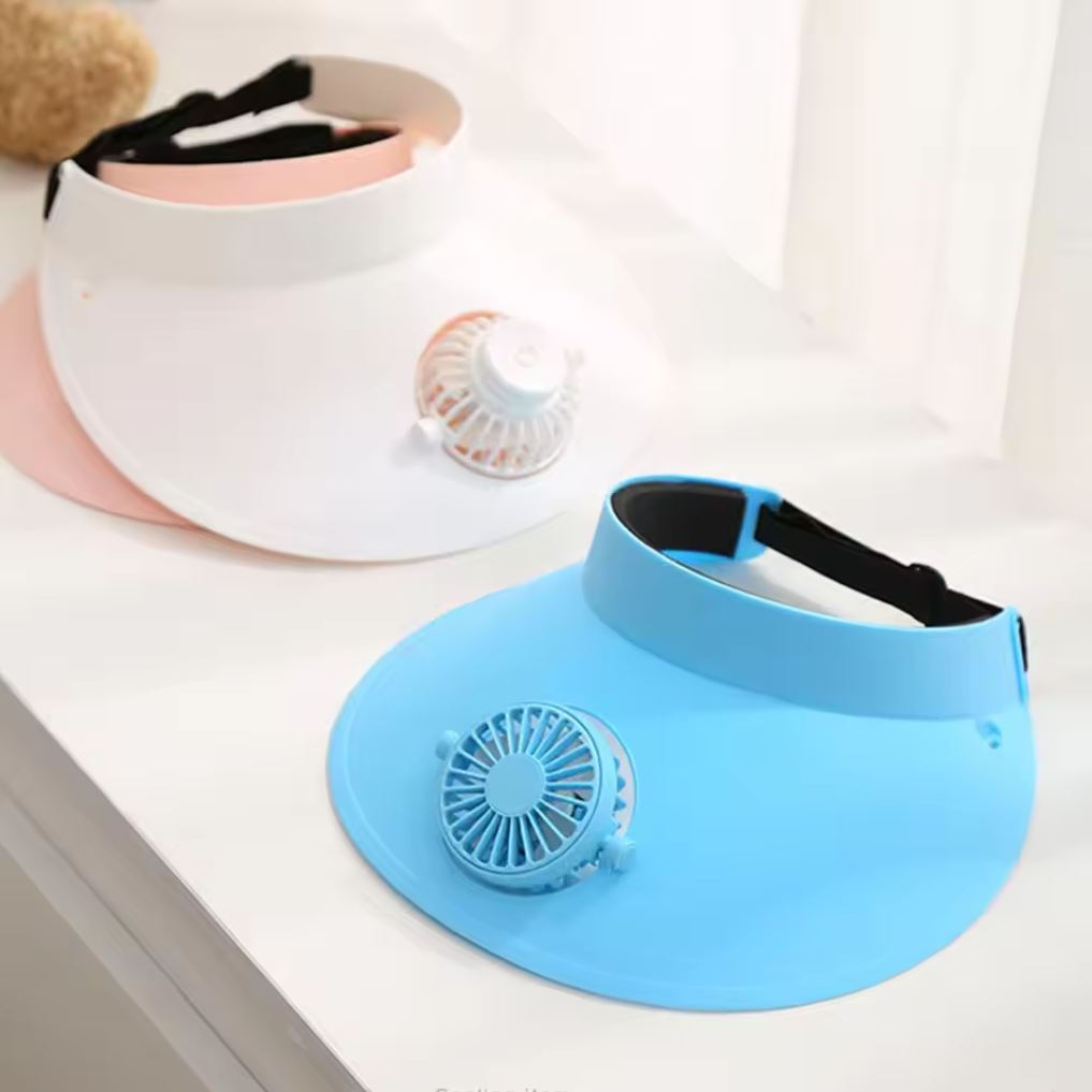 🔋💨 Summer Fan Hat | Portable Outdoor Heat Protection Cap