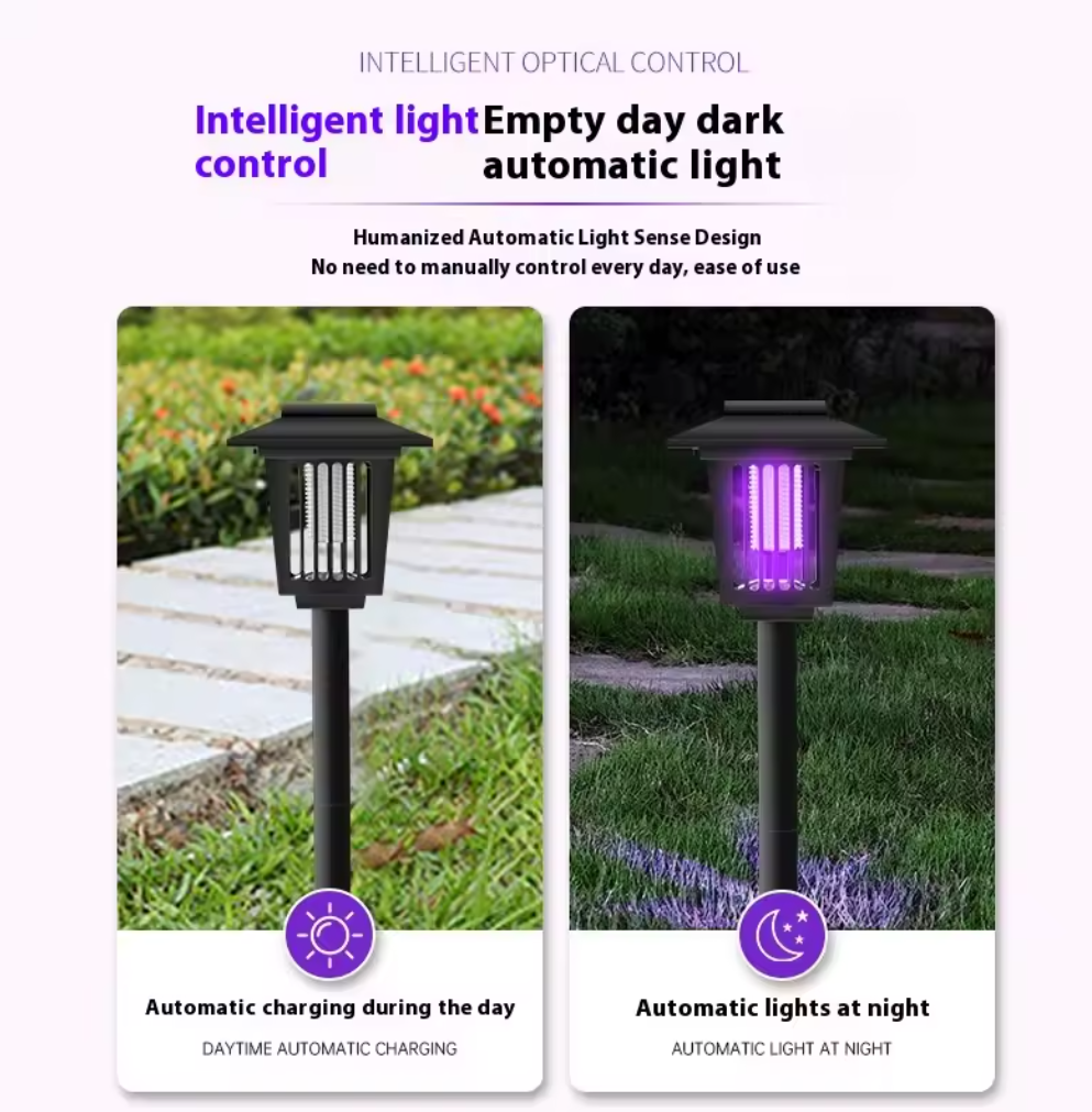 🦟⚡ Solar Mosquito Killer Lamp | Waterproof UV Electric Zapper