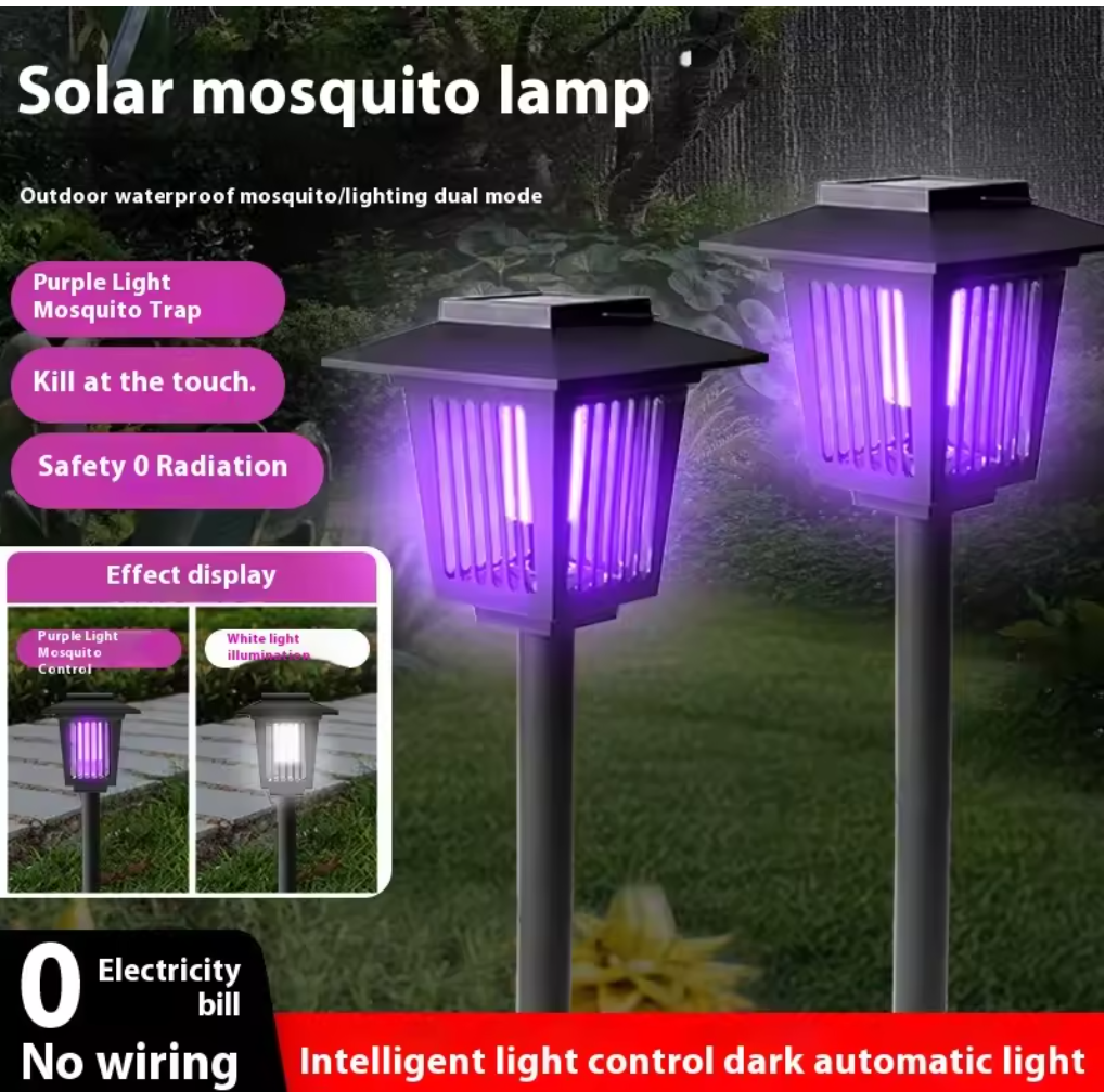 🦟⚡ Solar Mosquito Killer Lamp | Waterproof UV Electric Zapper