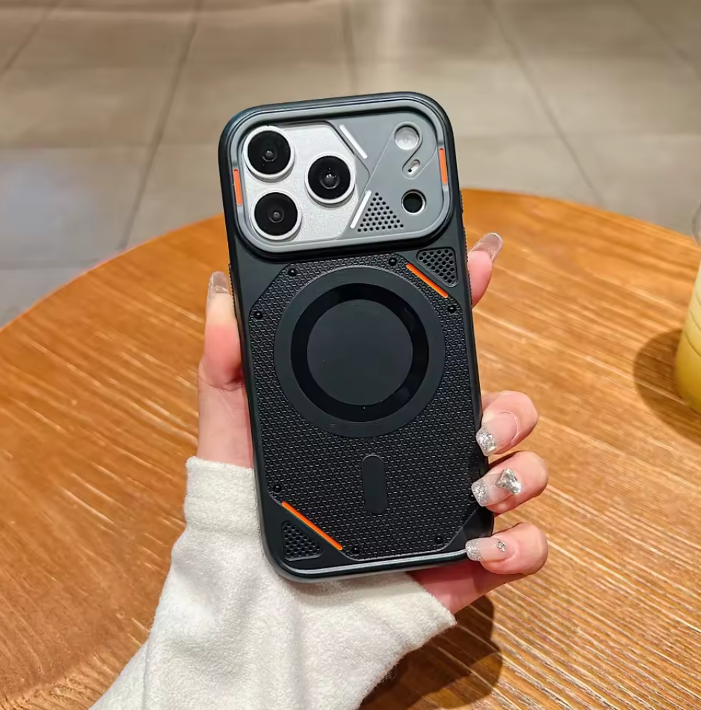 🤖✨ Luxury Mecha Style Matte iPhone Case | Magnetic Protective Cover