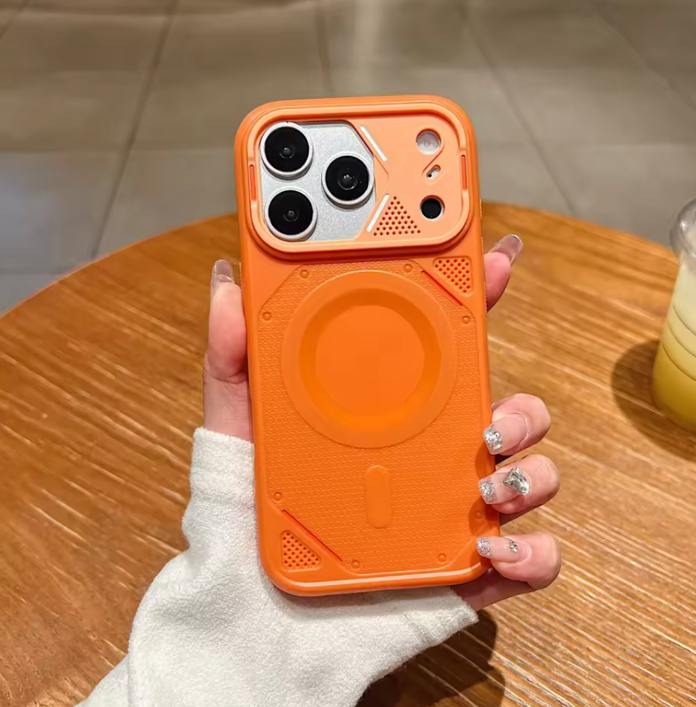 🤖✨ Luxury Mecha Style Matte iPhone Case | Magnetic Protective Cover