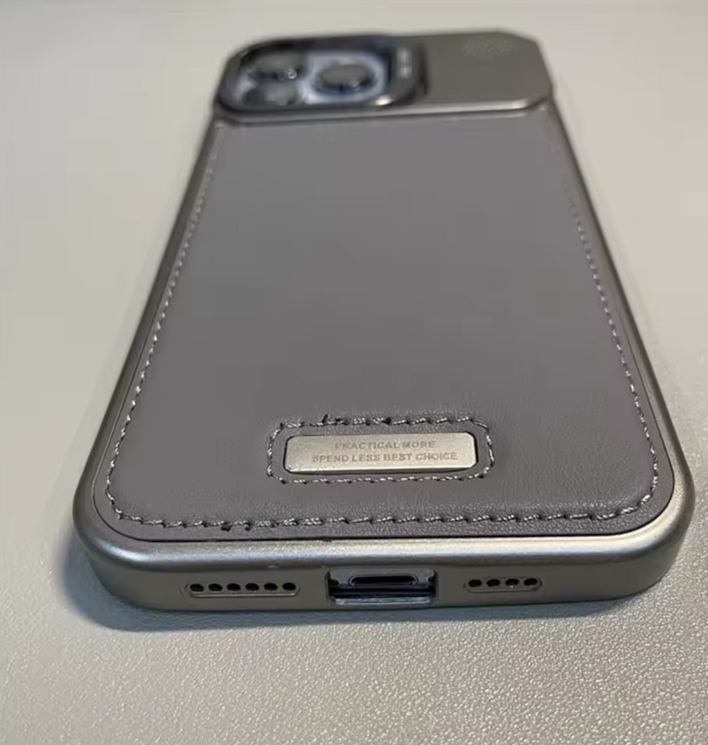 ✨🧲 Premium Leather iPhone Case | Anti-Fall Magnetic MagSafe Cover
