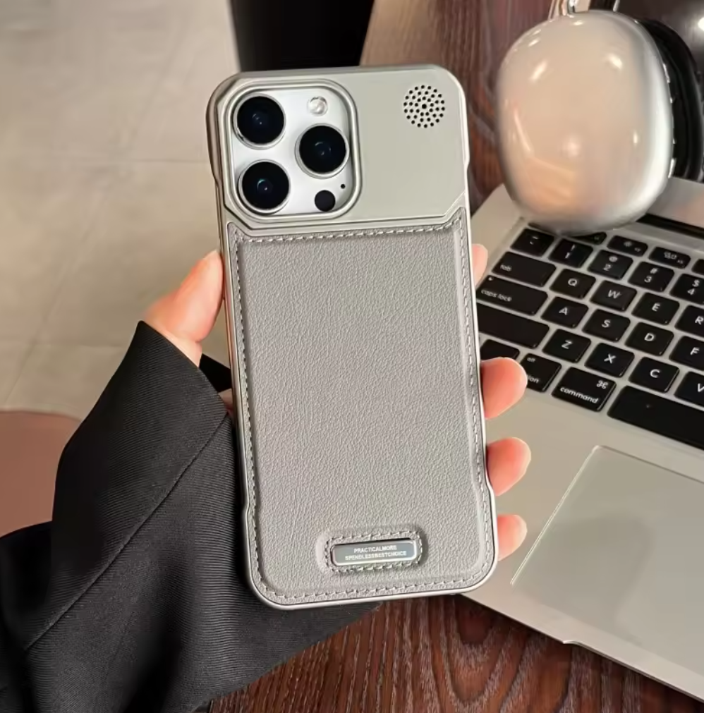 ✨🧲 Premium Leather iPhone Case | Anti-Fall Magnetic MagSafe Cover