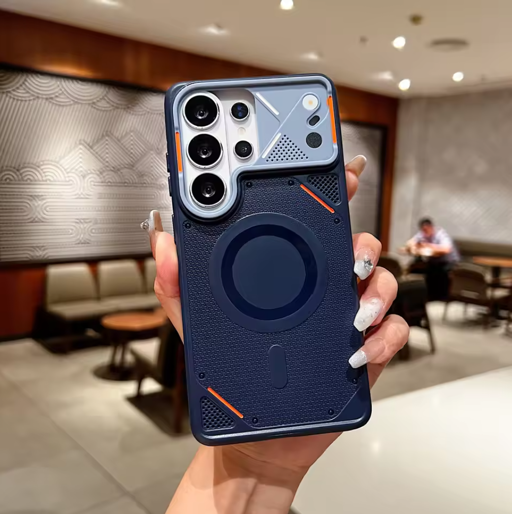 🤖✨ Luxury Mecha Style Samsung Case | Matte Magnetic Protective Cover