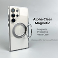 🧲💎 360° Clear Samsung Galaxy Case | Magnetic Cover with Phone Stand