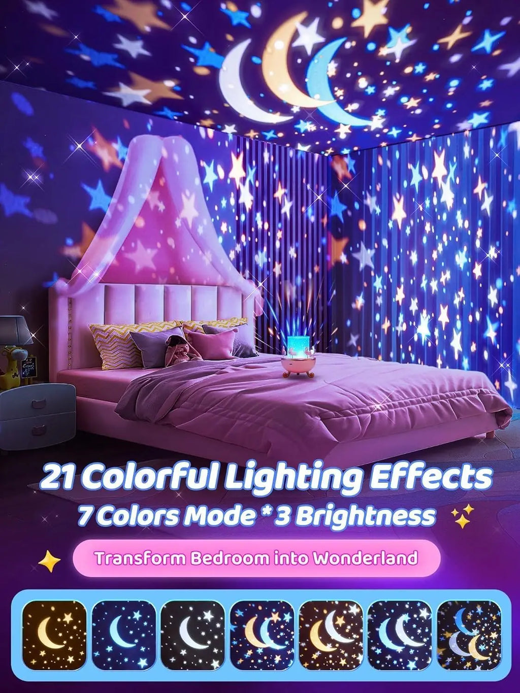 🌟💫 📽️Star Projector for Kids 12 Films Star Lights for Ceiling Projector Baby Night Lamp with  Exquisite Gifts