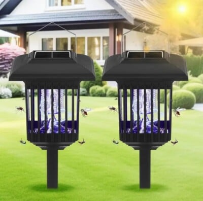 🦟⚡ Solar Mosquito Killer Lamp | Waterproof UV Electric Zapper