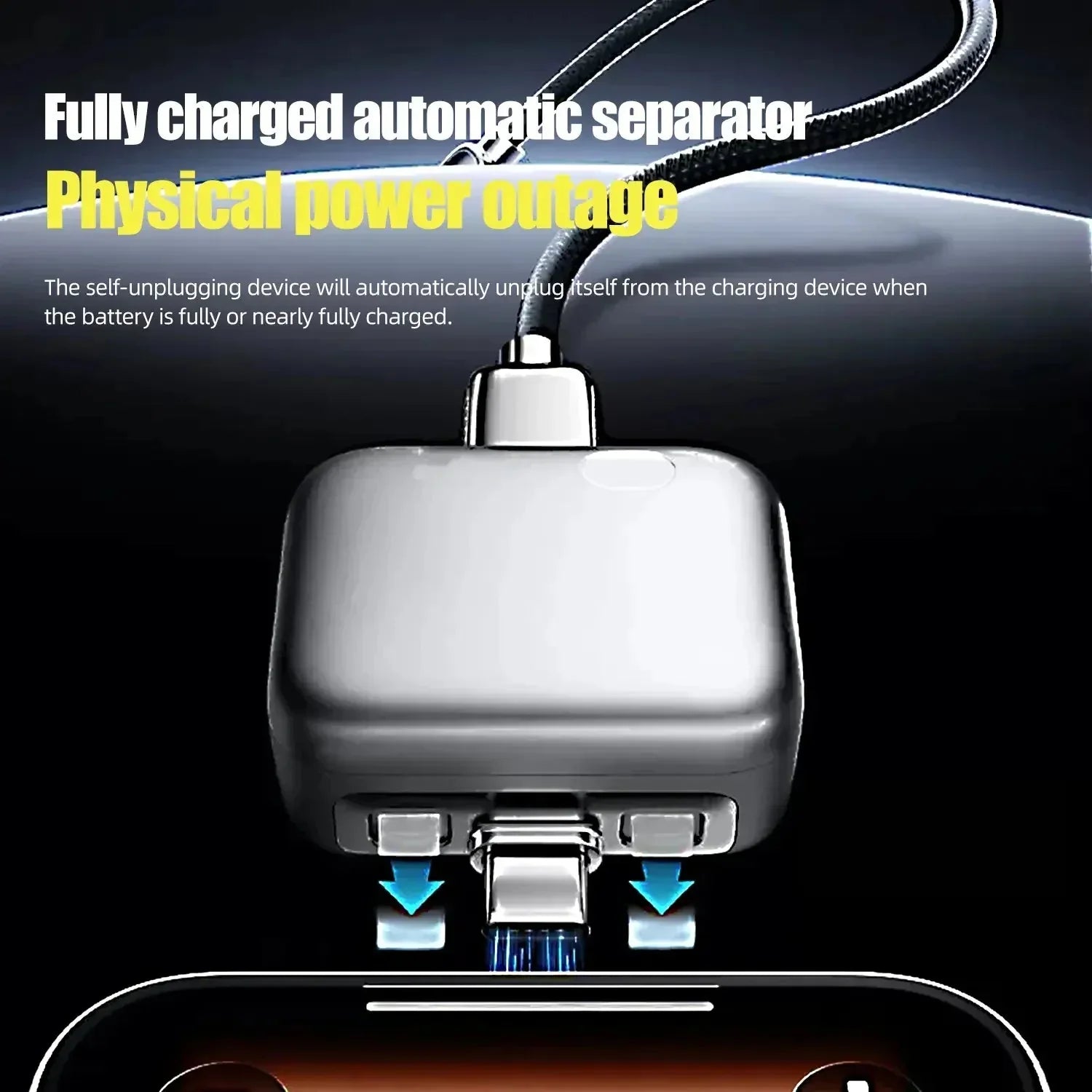 USB-C 140W Smart Auto-Disconnect Charger Guard – AI Overcharge Protection for Safe Overnight Charging